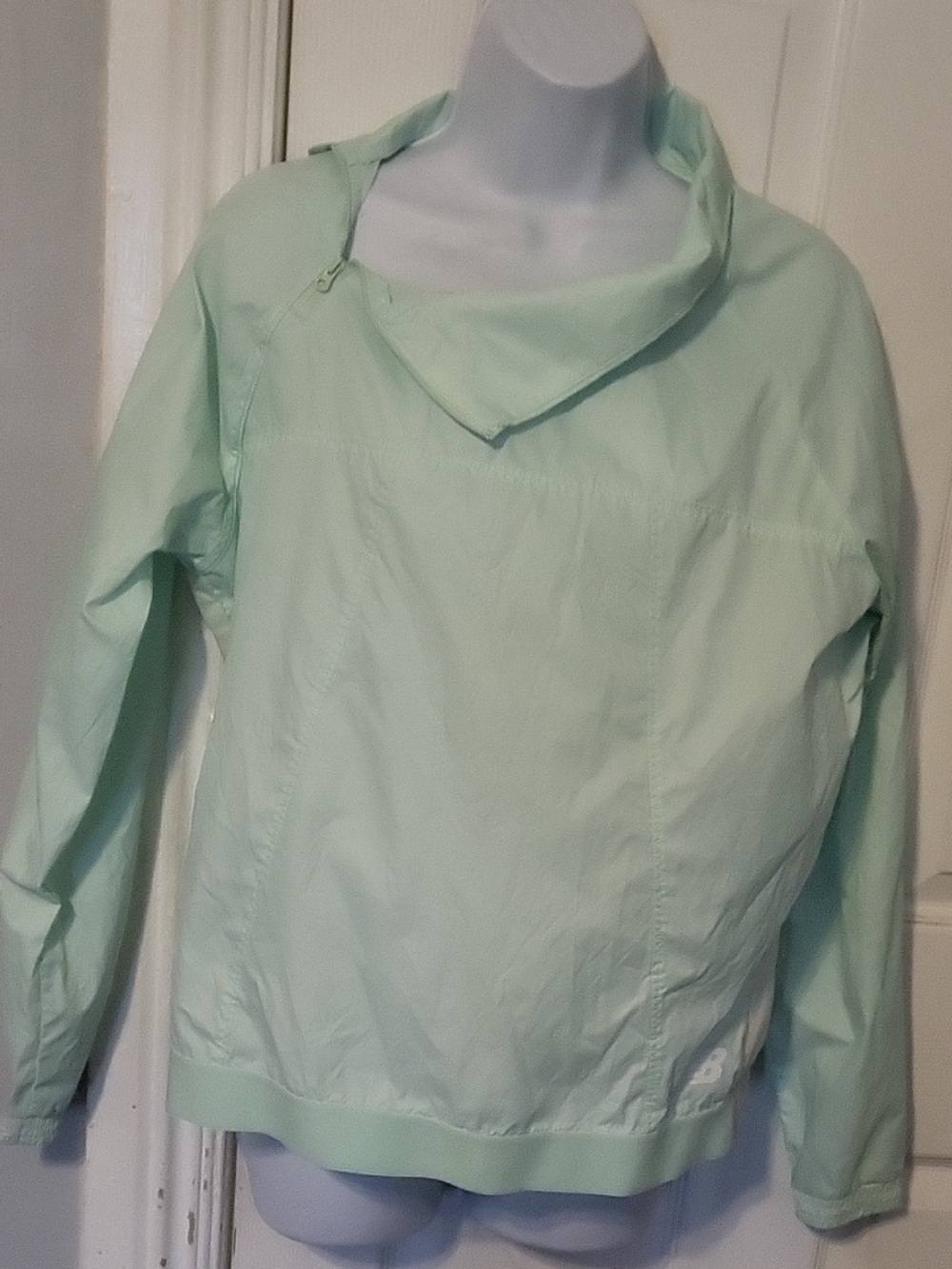 New Balance Mint Green Jacket with Asymetrical Neckline